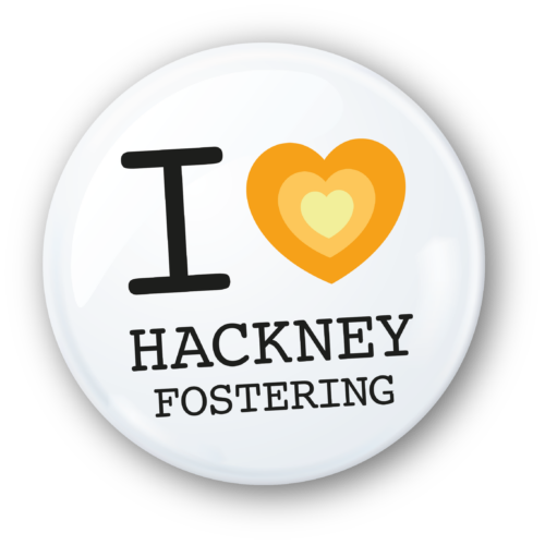 Hds16541 I Love Fostering Hackney Badge Rgb